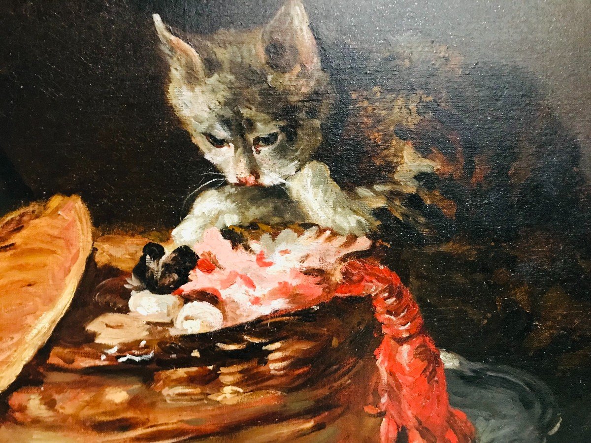 Le Chat Gourmand - J. Aules - XIXth-photo-3