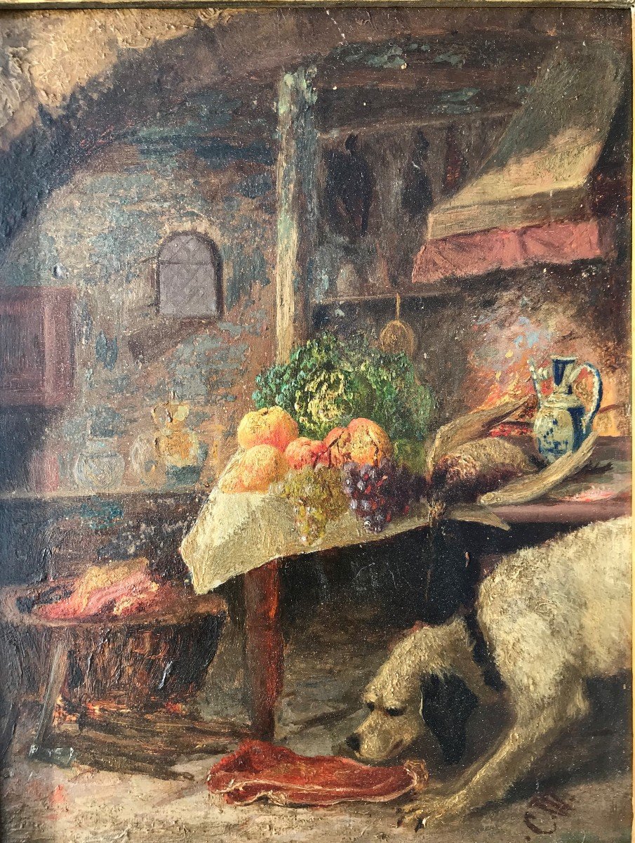 The Dog's Meal - XIXth Century-photo-3
