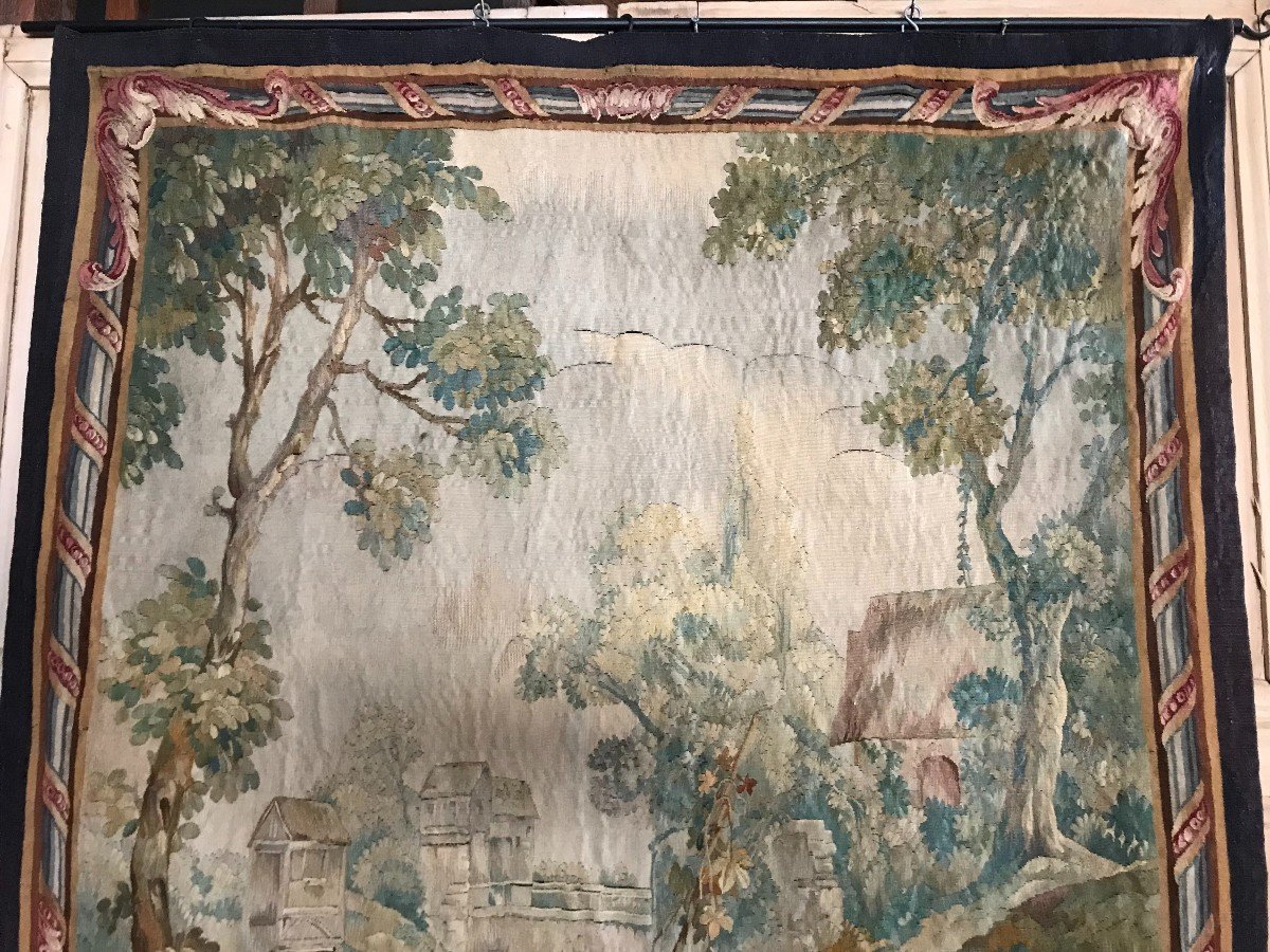 Tapisserie d'Aubusson - Scène Galante - XIXème-photo-2