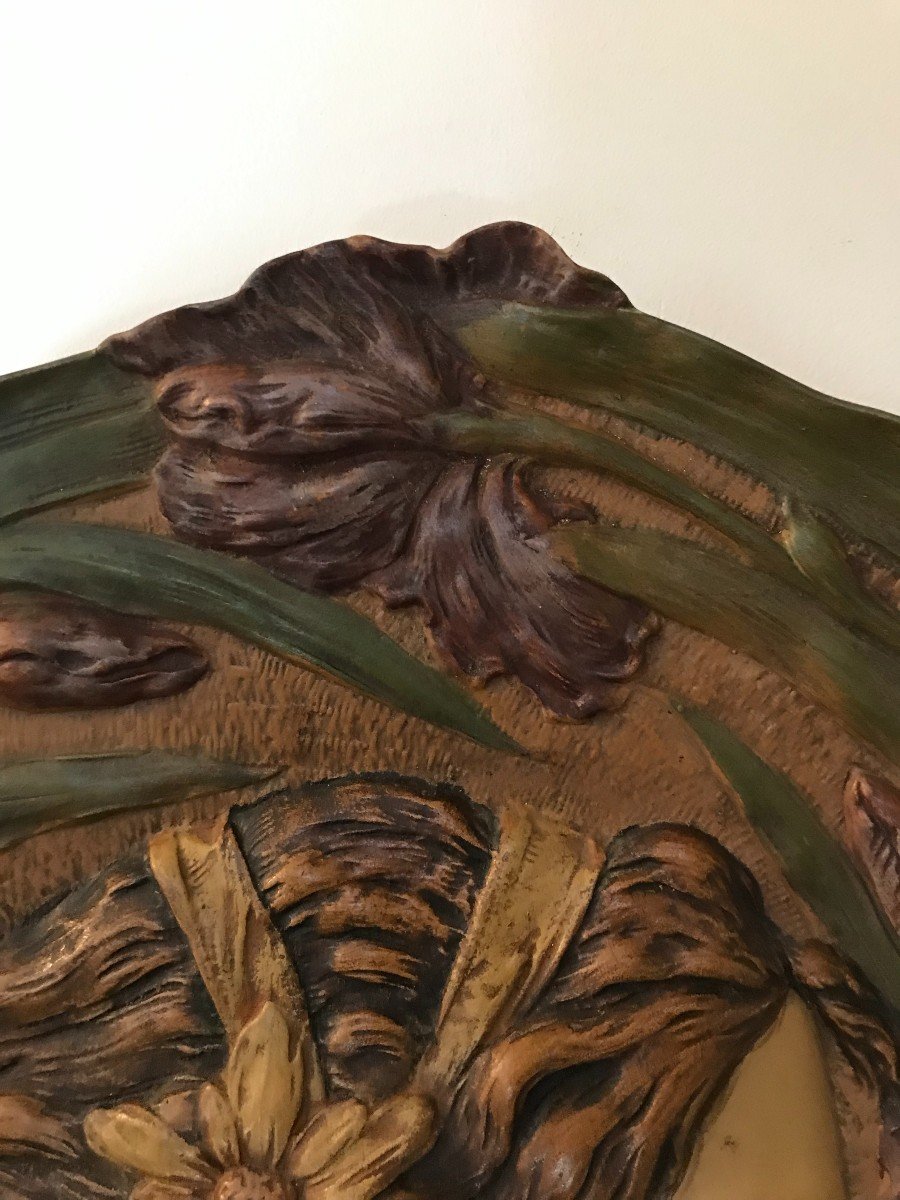 Art Nouveau Terracotta Medallion - Ernst Wahliss-photo-3