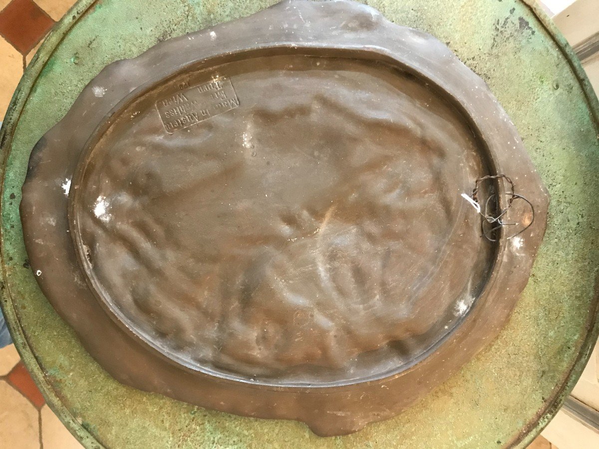 Art Nouveau Terracotta Medallion - Ernst Wahliss-photo-5