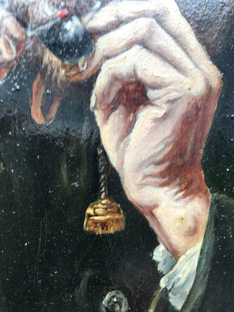 Portrait d'Homme à La Pipe .-photo-1