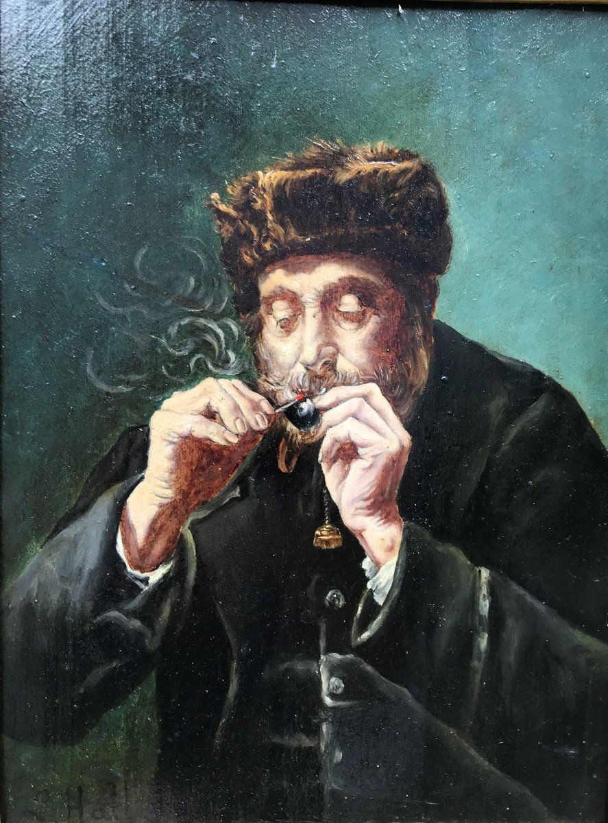 Portrait d'Homme à La Pipe .