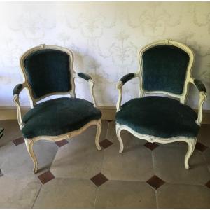 Pair Of Louis XV Armchairs