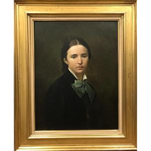 Portrait Of A Young Girl By L. Bader