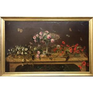 Still Life With Roses - XIXth V. Added