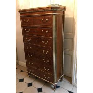 Mahogany Semainier Attributed To Molitor - XVIIIth