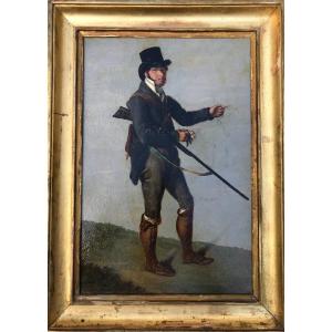 Oil On Hunter Paper Early 19th Century