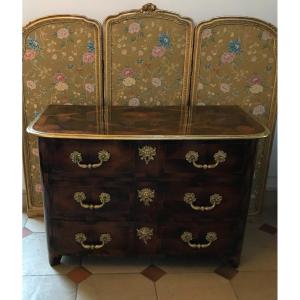 Commode d'époque Régence En Placage De Palissandre