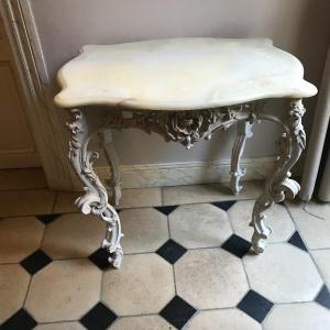 Table De Style Louis XV  Dessus Onyx