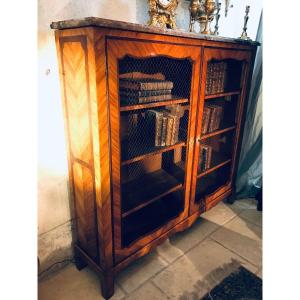 18th Century Rosewood Mesh Bookcase