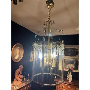 Lanterne de vestibule  en bronze de style Louis XVI 