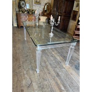 Table de salle à manger pieds en altuglas