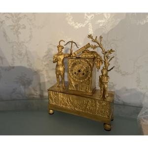 Gilded Bronze Clock William Tell 19th Century 