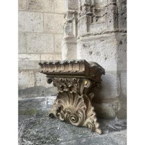 Console d’applique en bois patiné XIXe 