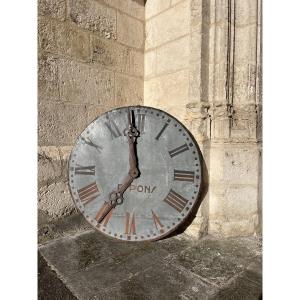 19th Century Zinc Church Clock Face
