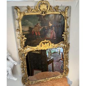 18th-century Giltwood Trumeau 