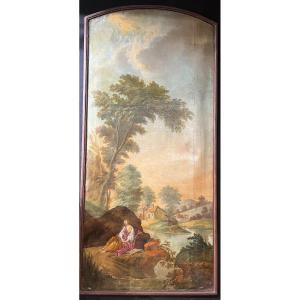 18th Century Landscape - Oil On Canvas