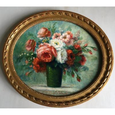 Pair Of Paintings: Bouquet Of Flowers - Palmero