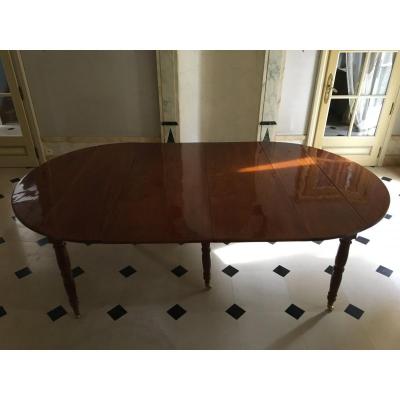 Table En Acajou,  6 Pieds, XIXème