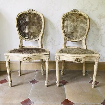Paire De Chaises  Louis XVI