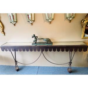 Wrought Iron Console - Mid XXth