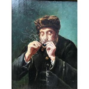 Portrait Of A Man With A Pipe.
