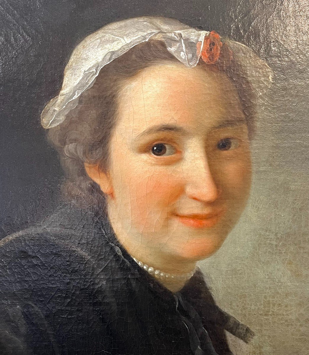 Fredou De La Bretonniere Jean Martial (1710- 1795) Portrait De Femme-photo-2