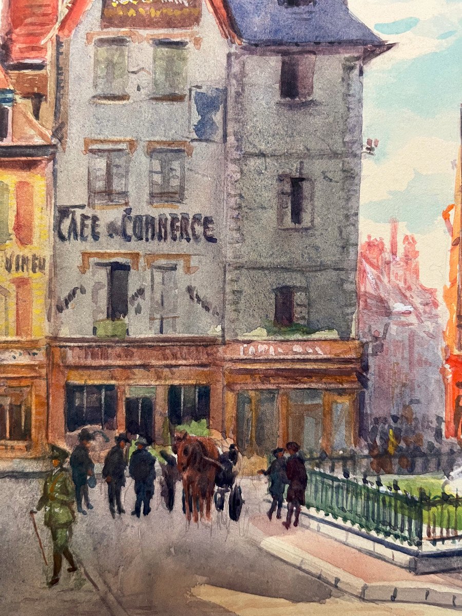 Money Fred (1882-1956) Abbeville, Place Du l'Amiral Courbet-photo-3