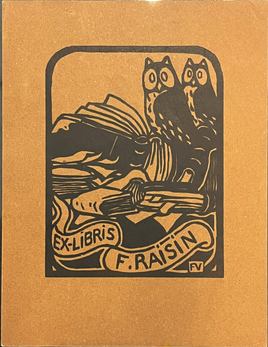 Vallotton  Félix (1865-1925) Ex Libris For Frederic. Raisin 