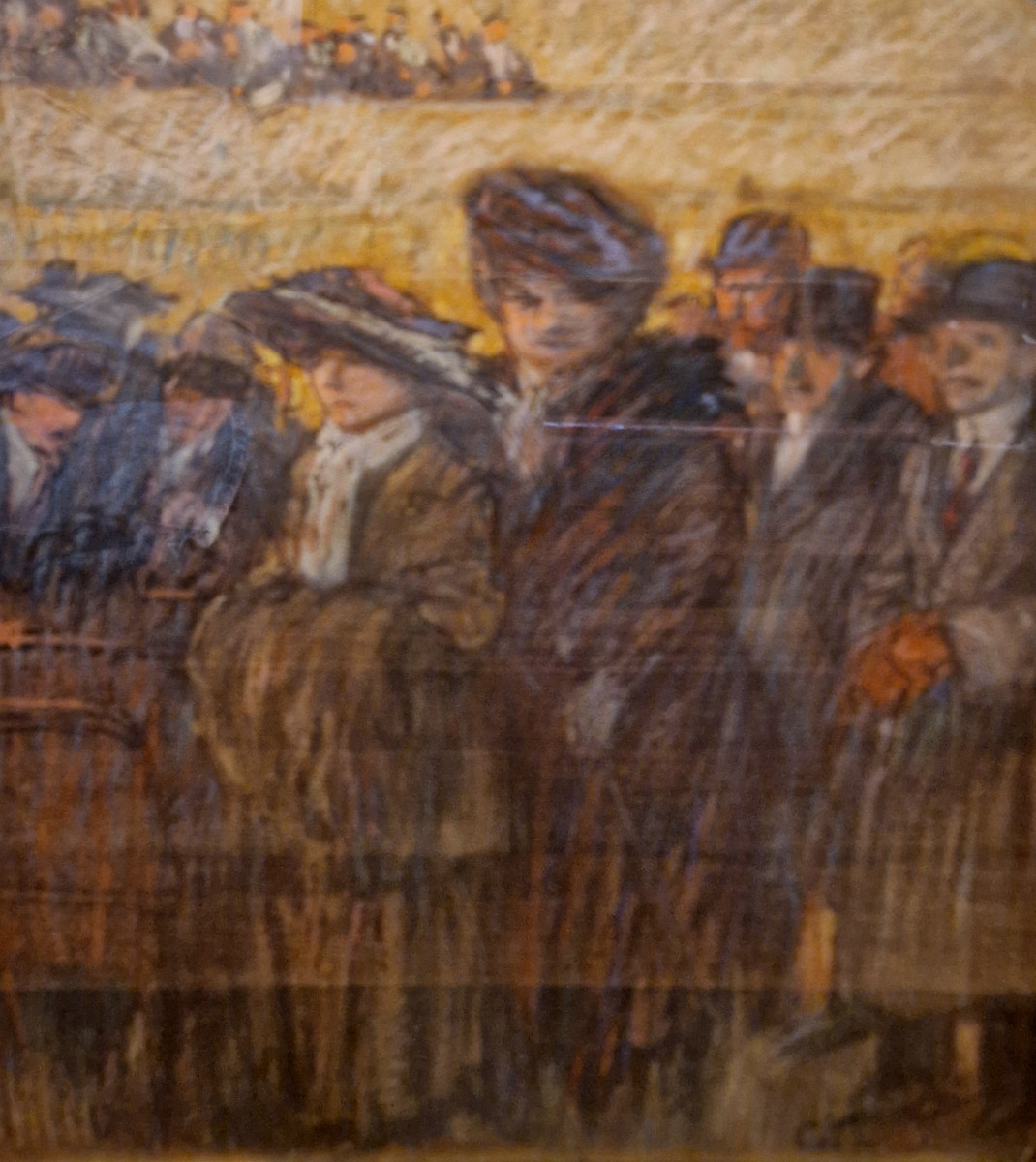Fargeot Ferdinand (1880-1957) Pastel, Salle Rameau, Concert Exit-photo-3