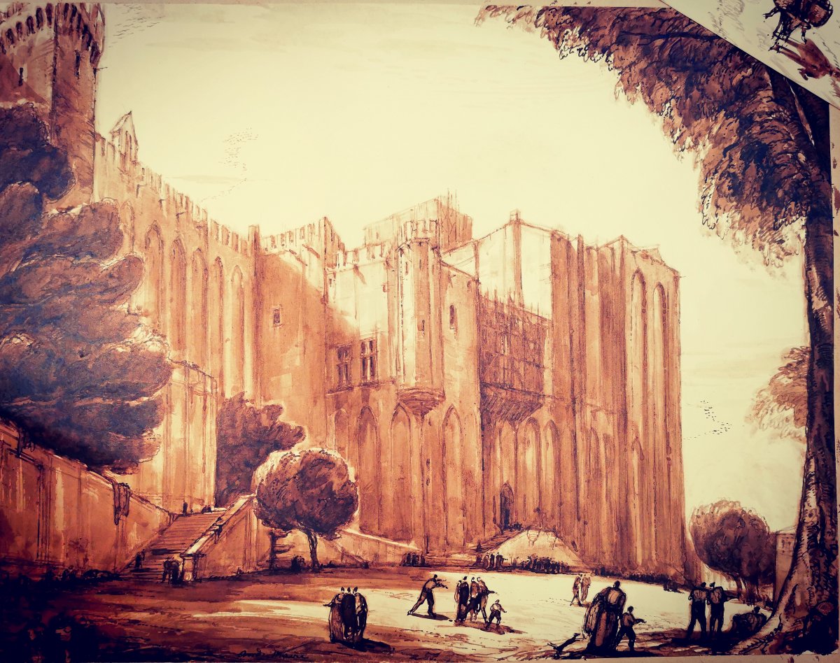 MAIRE André (1898-1984) Avignon, le palais des papes 