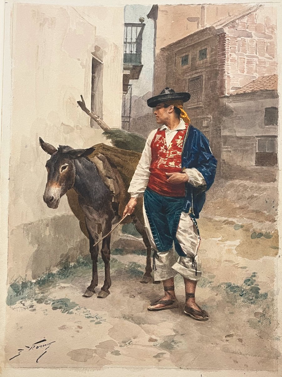 Worms, Jules (1832–1924) A Spaniard With His Donkey 