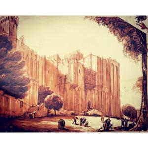 MAIRE André (1898-1984) Avignon, le palais des papes 