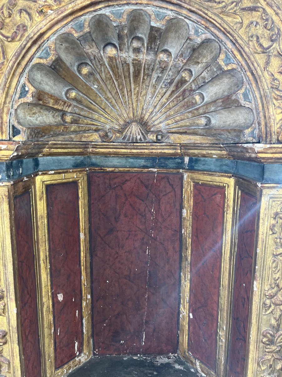 Grande Niche En Bois Sculptée -photo-4
