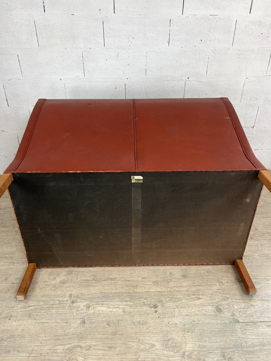 Two-seater Sofa In Cognac Leather – Denmark, 1960s-photo-2