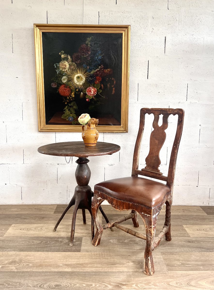 Nature morte au bouquet de fleurs, école danoise XIXᵉ siècle, attribuée à Johan Laurentz Jensen-photo-3