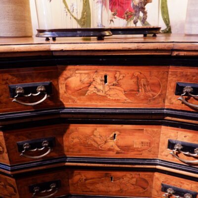 Venetian Chest Of Drawers In Walnut With Marquetry – Late 19th Century-photo-4