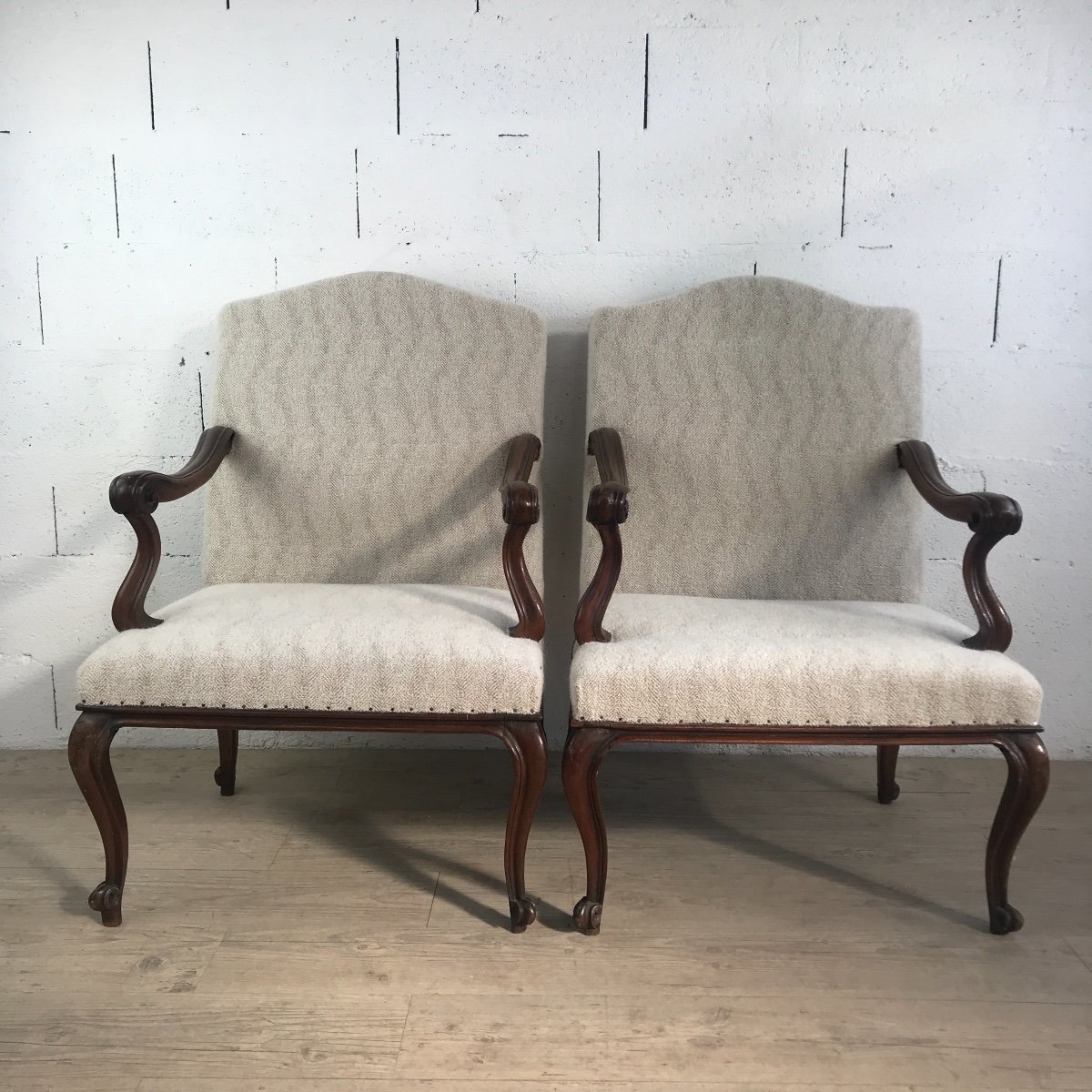 Pair Of Louis XV Armchairs-photo-2