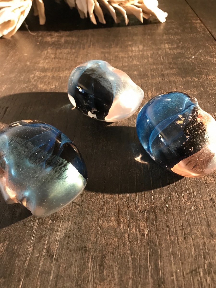Three Glass Masks By Bertil Vallien For Kosta Boda-photo-4