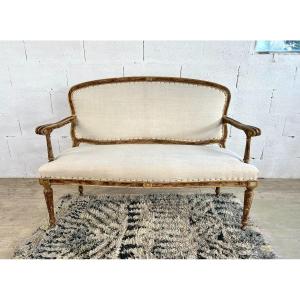 Faux Marble Effect Lacquered Wood Sofa