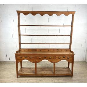Vaisselier de ferme en bois naturel