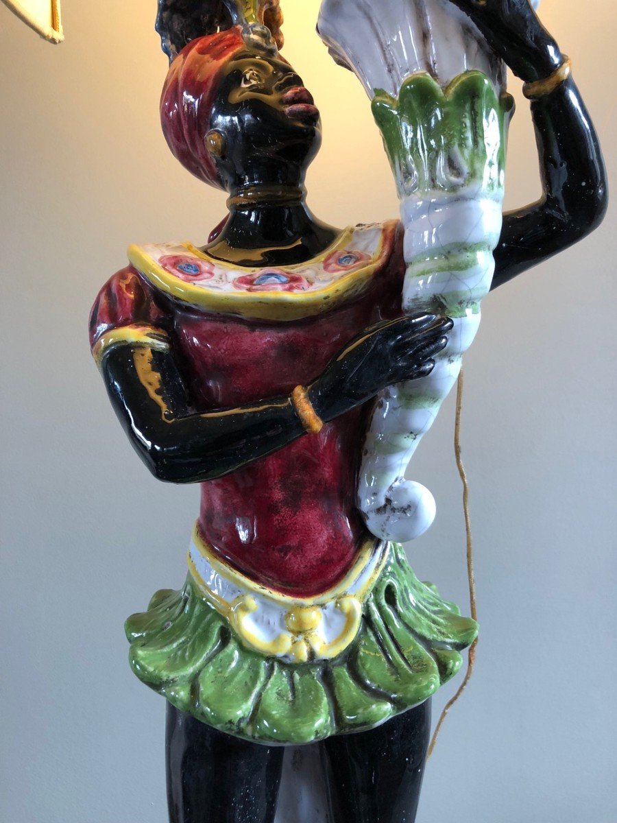 Large Ceramic Lamp Attributed To Colette Gueden-photo-2