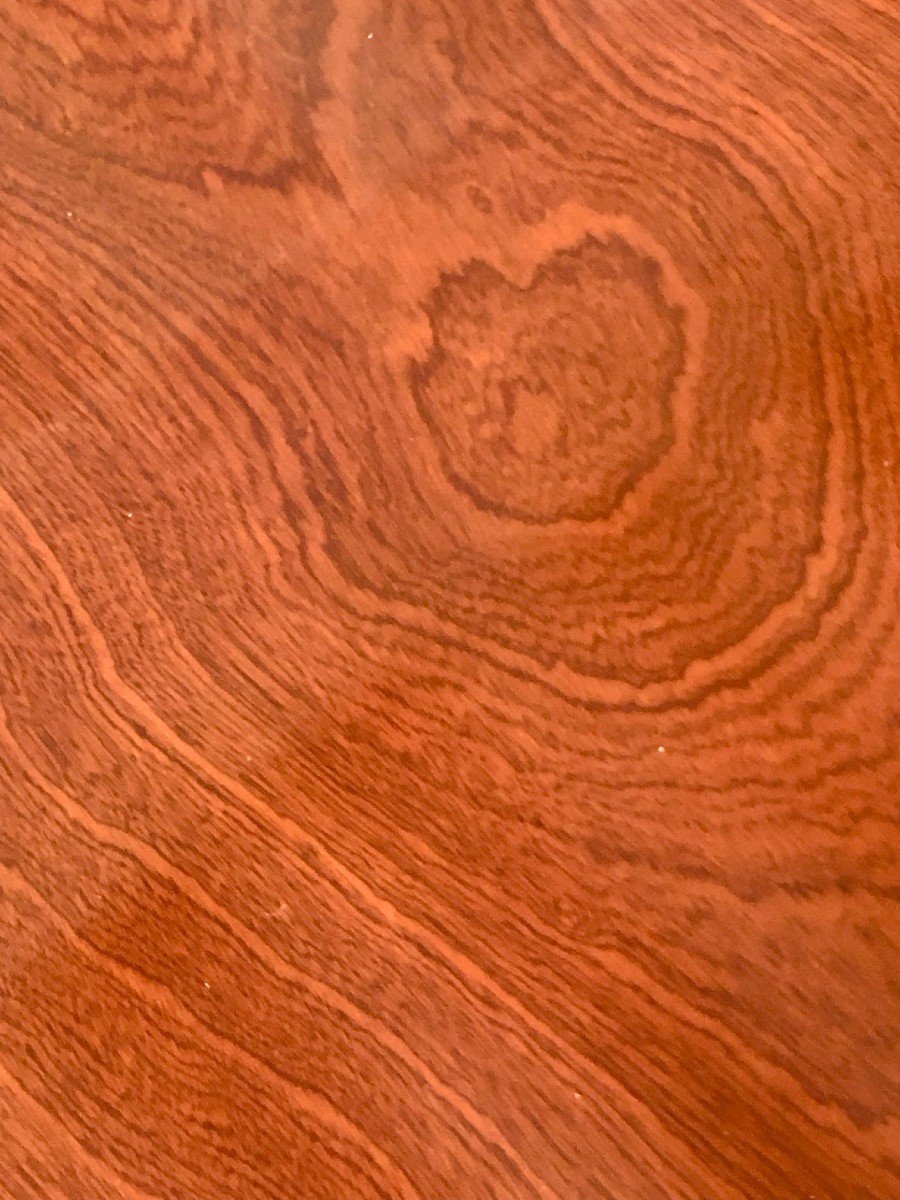 Grande Table Carrée En Acajou - Attribuée à Madeleine Castaing -photo-3