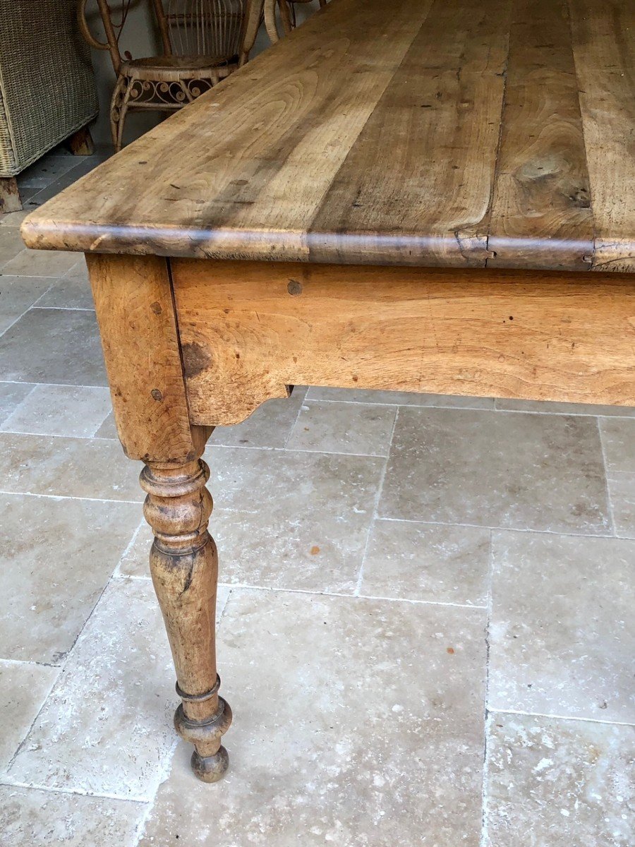 Walnut Farm Table Early 19th Century-photo-4