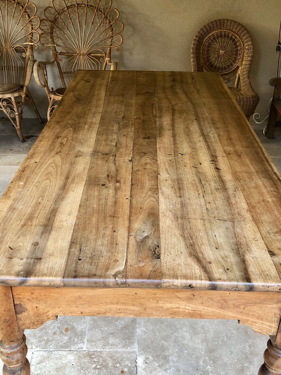 Walnut Farm Table Early 19th Century-photo-6