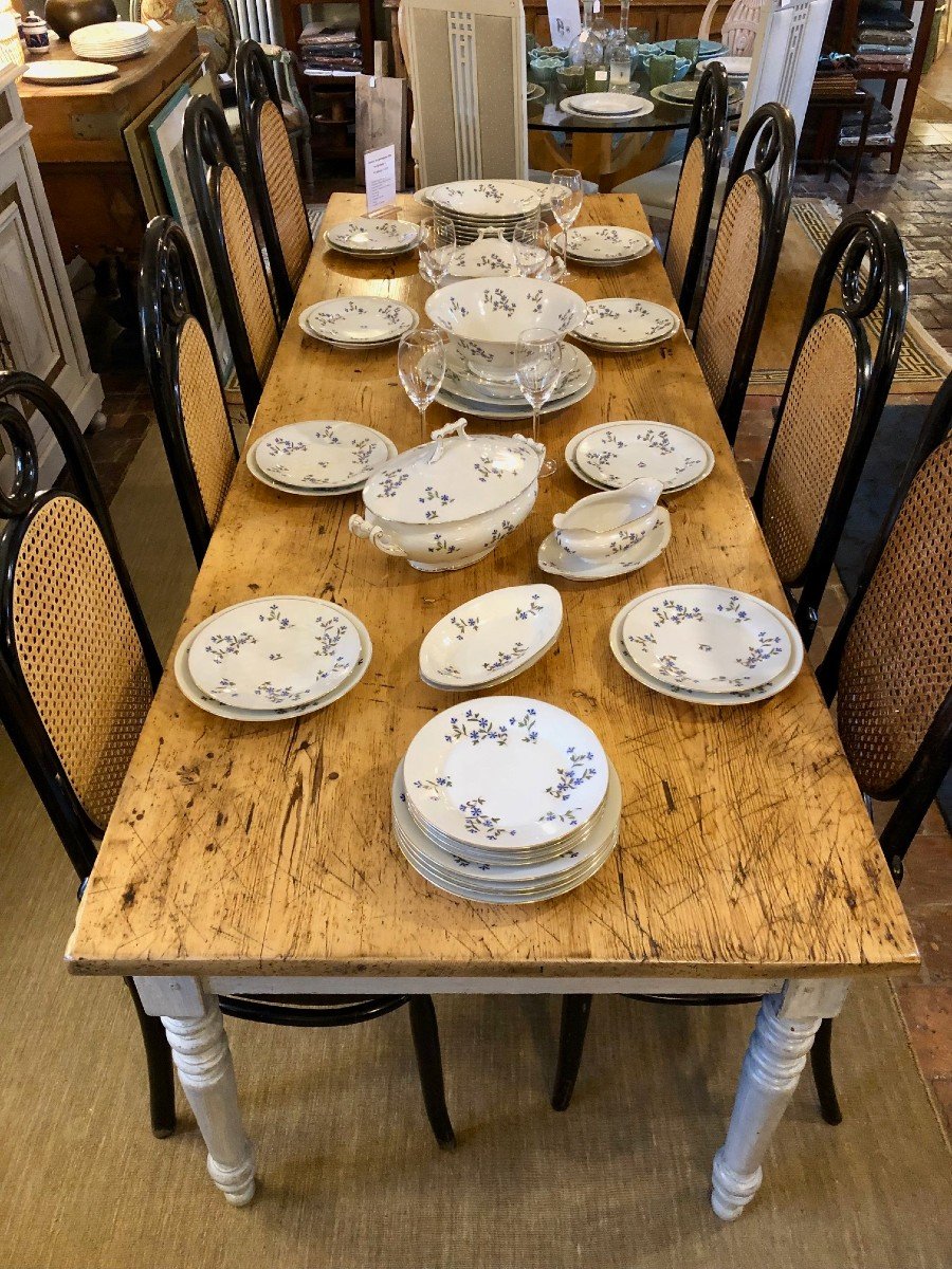 Grande Table De Sam En Bois Clair Et Patine Grise 10 Personnes