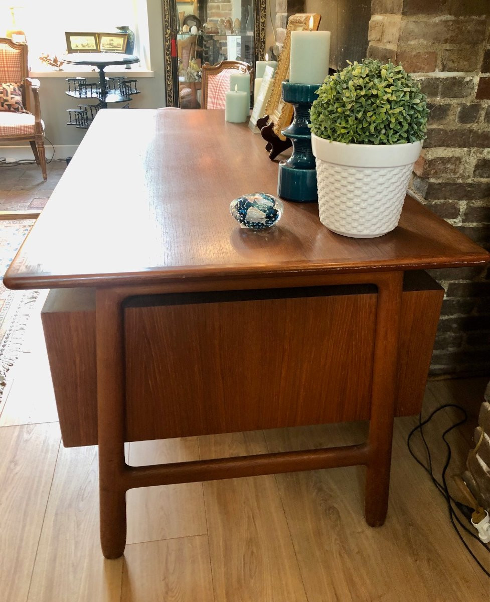 Large Teak Desk Gunni Omann (1928 - 1961) Circa 1960-photo-4