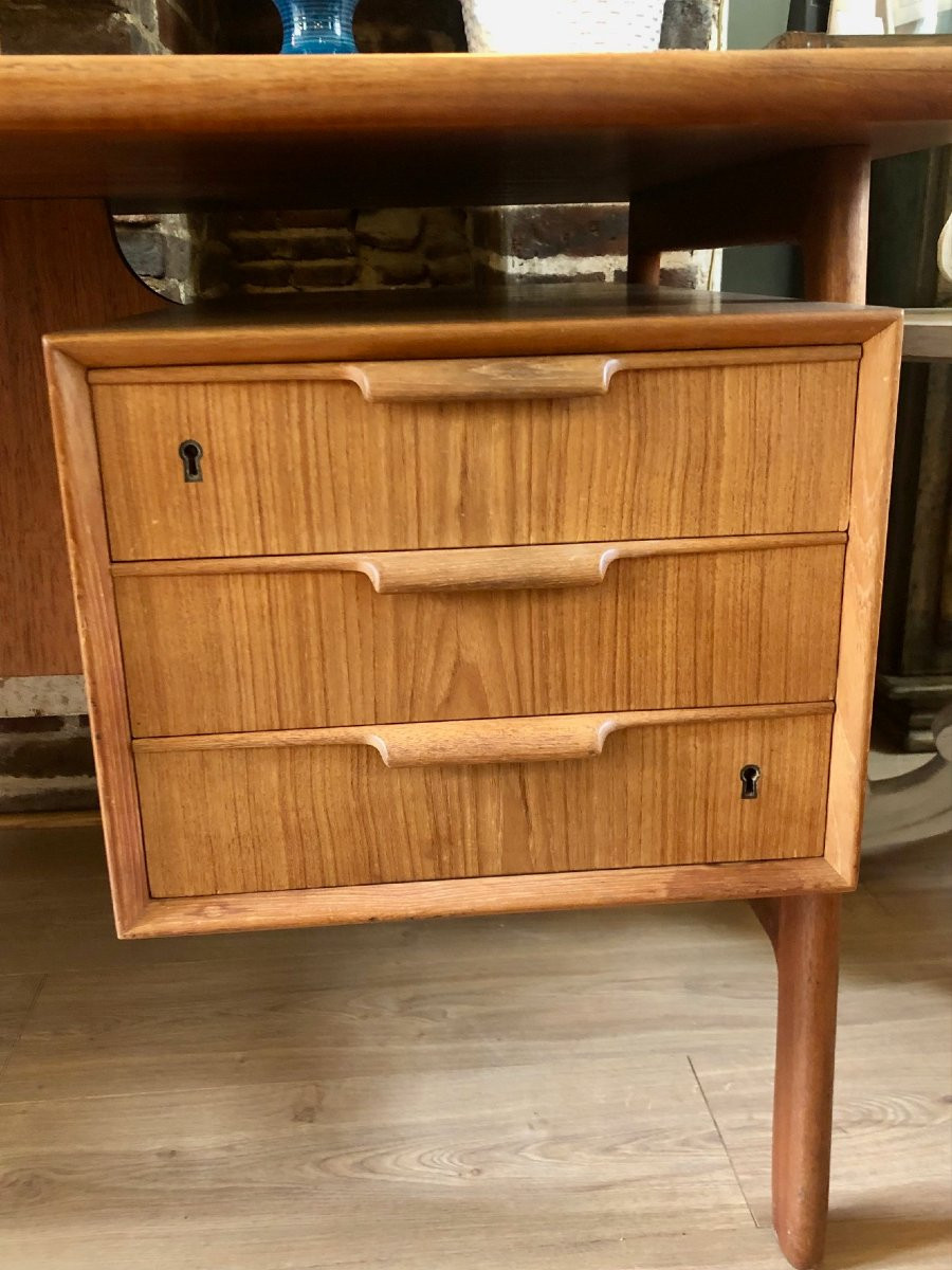 Large Teak Desk Gunni Omann (1928 - 1961) Circa 1960-photo-4