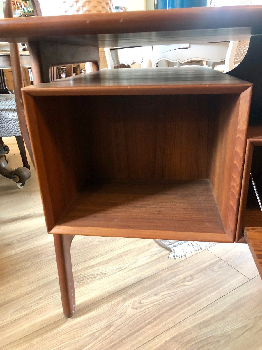 Large Teak Desk Gunni Omann (1928 - 1961) Circa 1960-photo-5